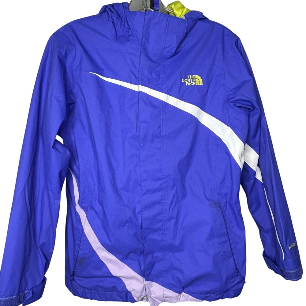 North Face Hyvent Girls coat- Large (14-16) breathable mesh liner, hook‎ loop